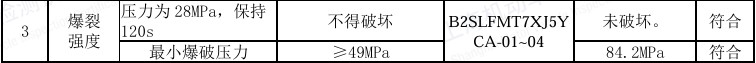 爆裂强度检验报告